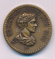 Lesenyei Márta (1930-) 1989. "COMMODVS ANTON AVG PIVS / ISIDI AVG SAC CLXXXVIII - SAVARIA MCMLXXXIX MÉE" kétoldalas bronz MÉE emlékérem (29mm) T:AU patina Adamo SH10