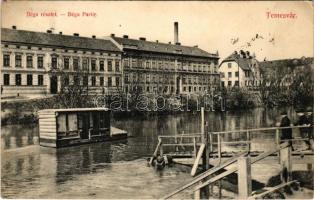 1908 Temesvár, Timisoara; Béga részlet / Bega riverside (EK)