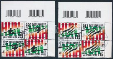 2016 Olimpia XV. - Rio de Janeiro 4 db sor ívsarki vonalkódos négyestömbökben, klf képállású párokka...