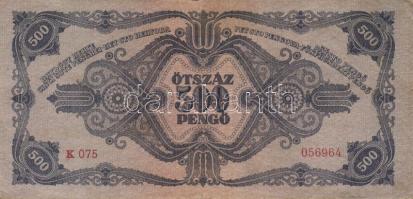 1945-46. 100P, 500P, 1000P (2x)(bélyeg és bélyeg nélküli), 100.000P (2x), 1.000.000P, 10.000.000P, 1...