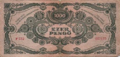 1945-46. 100P, 500P, 1000P (2x)(bélyeg és bélyeg nélküli), 100.000P (2x), 1.000.000P, 10.000.000P, 1...