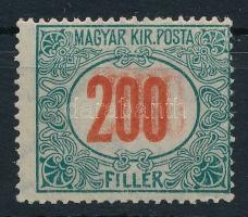 1915 Pirosszámú Zöldportó 200f az értékszám kettős nyomatával