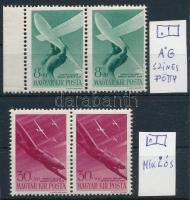 1943 Repülő alap 8f és 30f párok apró lemezhibákkal, jelölve