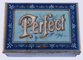 Perfect névjegykártya készítő és bélyegző szett, fémdobozban, 8,5x12,5 cm