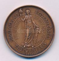 Fritz Mihály (1947-) 1989. "MÉE Szeged / Francia Forradalom 1789-1989" kétoldalas bronz emlékérem (42,5mm) T:AU patina Adamo SG24