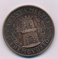 Török János (1932-1996) / Szabó Géza (1939-2018) 1987. "Baranya megyei Éremgyűjtők / St. Eligius - Pécs" kétoldalas bronz emlékérem (42,5mm) T:AU patina Adamo PS6