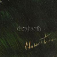 Klement Zoltán (1967-): Táj. Olaj, farost, jjl.: Klement 15x50 cm