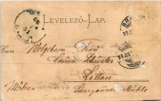 1899 Brassó, Kronstadt, Brasov; Purzengasse, Katharinentor, Schlossberg, Die Graft / Kapu utca, piac...