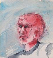 Végh Endre: Arcok. Tempera, papír, jelzés nélkül 35x50 cm