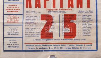 1949-50 Miskolci Nemzeti Színház plakát kis hiány. 30x43 cm