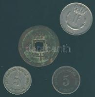 Németország 1898-1900. 5pf (2x) + Luxemburg 1982. 1F + Kínai Császárság XIX.sz. Kuang Pao érme