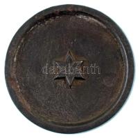 1900 k. Ferenc József babérkoszorús portréját ábrázoló Fe emlékérem (74mm) T:XF ph., rozsda