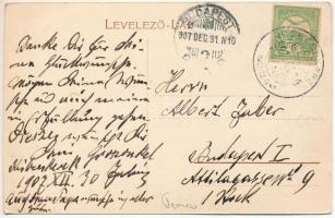 1907 Kisbecskerek, Becicherecu Mic, Kleinbetschkerek; M. kir. állami iskola, Római katolikus templom...