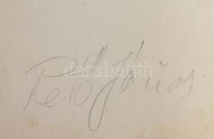 Pető János (1940 - ) 4 db nagy méretű vázlat. Akvarell, papír, vegyes állapotban 77x50 cm