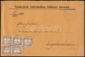 1923 Hivatalos levél 5 x 5K bélyeggel
