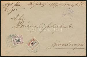 1923 Hivatalos levél 2 db Hivatalos bélyeggel