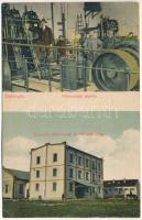 1914 Belényes, Beius; Egyesült Villamossági és Műmalmi telep, Villamossági gépház, belső munkásokkal. Süssmann Lázár kiadása / United Electricity and Industrial Plant, electric power plant, interior with workers (r)