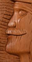 Férfi portré - faragott fa dísz, 38x31 cm