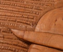 Férfi portré - faragott fa dísz, 38x31 cm