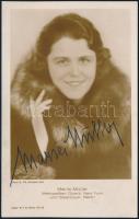 Maria Müller (1898-1958) cseh-osztrák operaénekes (szoprán) aláírt fotólapja, 14x9 cm / Signed photo...