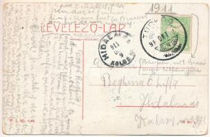 1911 Bácsfalu, Négyfalu, Sacele; Fő út. W. L. Bp. 6102. / main street (szakadás / tear)