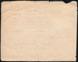 1889 Pénzeslevél előlap sztereotip 1kr, 12kr és 1Ft bélyegekkel bérmentesítve, egy 1Ft bélyeg hiányz...