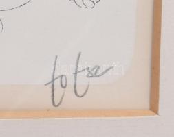 Amerigo Tot (1909-1984): Női aktok Szitanyomat, papír, jelzett, üvegezett fakeretben 44x32 cm