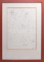 Amerigo Tot (1909-1984): Női aktok Szitanyomat, papír, jelzett, üvegezett fakeretben 44x32 cm