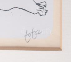 Amerigo Tot (1909-1984): Női aktok Szitanyomat, papír, jelzett, üvegezett fakeretben 44x32 cm