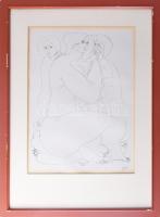 Amerigo Tot (1909-1984): Női aktok Szitanyomat, papír, jelzett, üvegezett fakeretben 44x32 cm