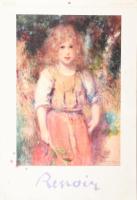 1983-1984 Renoir képeivel díszített 1984 falinaptár, a Január lap alsó sarkán és a November lap naptári részén hiánnyal, foltos borítóval, 42x30 cm + Galleria Degli Uffizi Calendario képeivel díszített 1984-es falinaptár, 49x34 cm