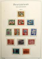 NSZK 1960-1987 komplett postatiszta gyűjtemény Leuchtturm falcmentes előnyomott albumban, rugós piros borítóval (Mi EUR 1.100,-)