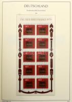 NSZK 1960-1987 komplett postatiszta gyűjtemény Leuchtturm falcmentes előnyomott albumban, rugós piro...