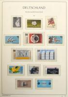 NSZK 1960-1987 komplett postatiszta gyűjtemény Leuchtturm falcmentes előnyomott albumban, rugós piro...