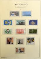 NSZK 1960-1987 komplett postatiszta gyűjtemény Leuchtturm falcmentes előnyomott albumban, rugós piro...