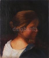 Fischer (?) jelzéssel: Lányka porté. Olaj, vászon. 27x31 cm