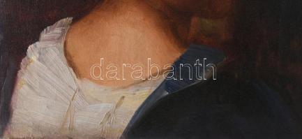 Fischer (?) jelzéssel: Lányka porté. Olaj, vászon. 27x31 cm