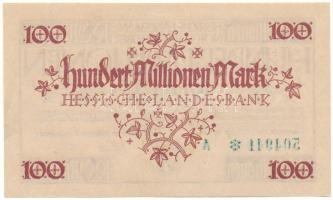 Német Birodalom / Weimari Köztársaság / Darmstadt 1923. 100.000.000M T:XF
German Empire / Weimar Re...