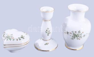 Antik szószos edény, kanállal, 22x14 cm