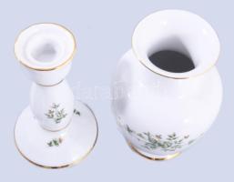 Antik szószos edény, kanállal, 22x14 cm