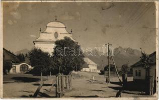Nagyszalók, Grossschlagendorf, Velky Slavkov (Tátra, Magas-Tátra, Vysoké Tatry); utcakép / street view. photo (lyukak / pinholes)