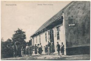 Temesszentandrás, Szentandrás, Sanandrei; Jakoby Péter áruháza, üzlet, Mauthner reklám / shop, advertisement