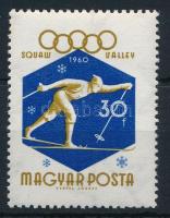1960 Téli olimpia (I.) 30f "bekötött ujj" lemezhibával (10.000)