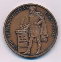 Renner Kálmán (1927-1994) 1991. "Gróf Széchenyi István 1791-1860 / MÉE XXI. Vándorgyűlése Sopron 1991. augusztus 3-4" kétoldalas bronz emlékérem (42,5mm) T:AU patina