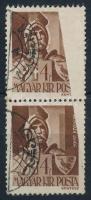 1943/44 Hadvezérek 4f függőleges pár hiányzó képnyomattal
