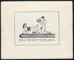 Jelzés nélkül: Ex-eroticis. SA., klisé, papír, 6,5×8 cm