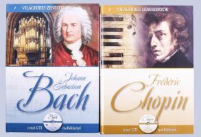 Világhíres zeneszerzők, 1-20. köt., zenei CD sorozat, két hiánnyal (12,18), nagyrészt bontatlanok