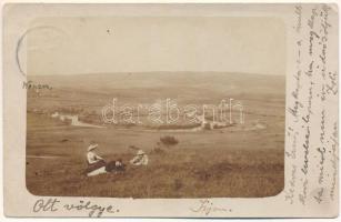 1903 Köpec, Capeni (Barót, Baraolt); Olt völgye, látkép / valley, view. photo (EM)
