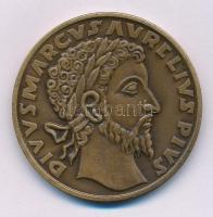 Szolláth György (1927-) / Vadász György (1924-1997) 1982. "Marcus Aurelius / MÉE XII. Vándorgyűlése - Szombathely" kétoldalas bronz emlékérem T:AU patina Adamo SH1