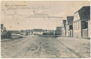 1915 Kiscsűr, Kleinscheuern, Sura Mica; utcakép. Jos. Briegel / street view (EK)